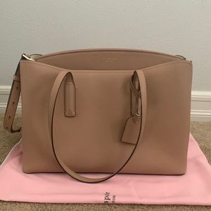 KATE SPADE TOTE LIGHT FAWN LARGE MARGAUX